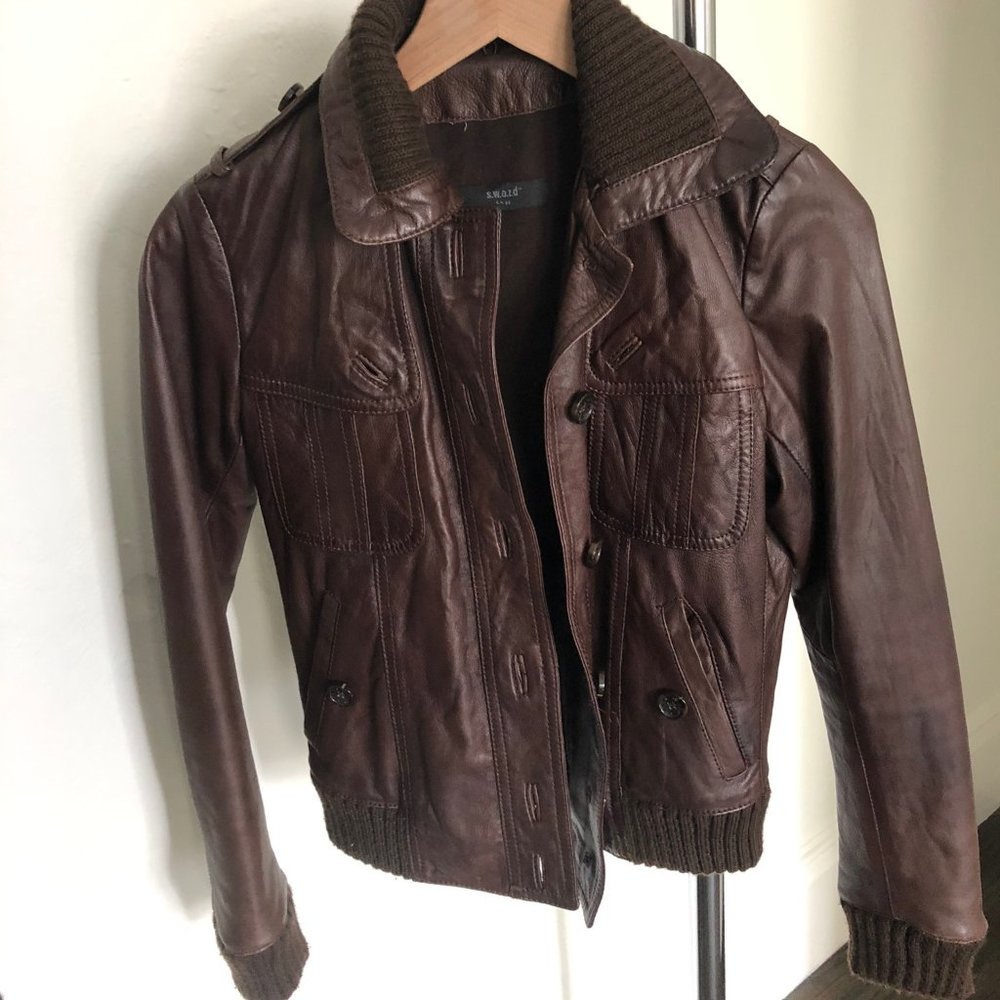 S.W.O.R.D soft brown leather jacket